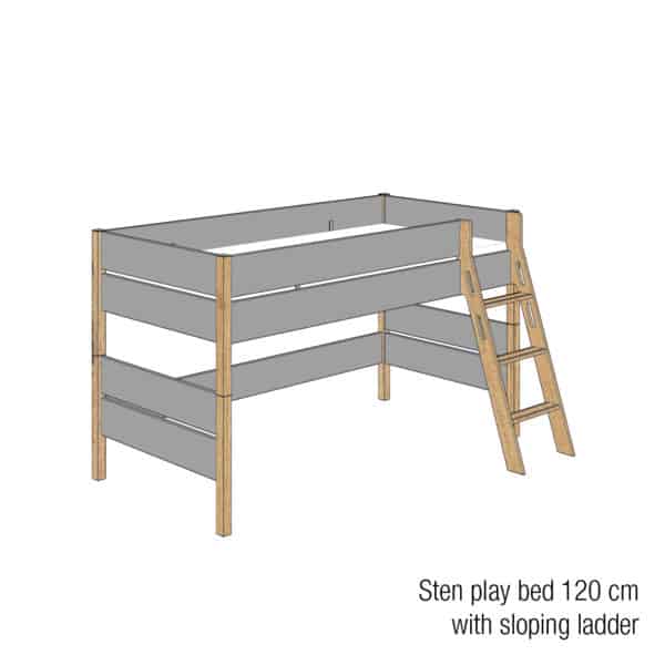 Sten play bed 120cm (Trendy grey)