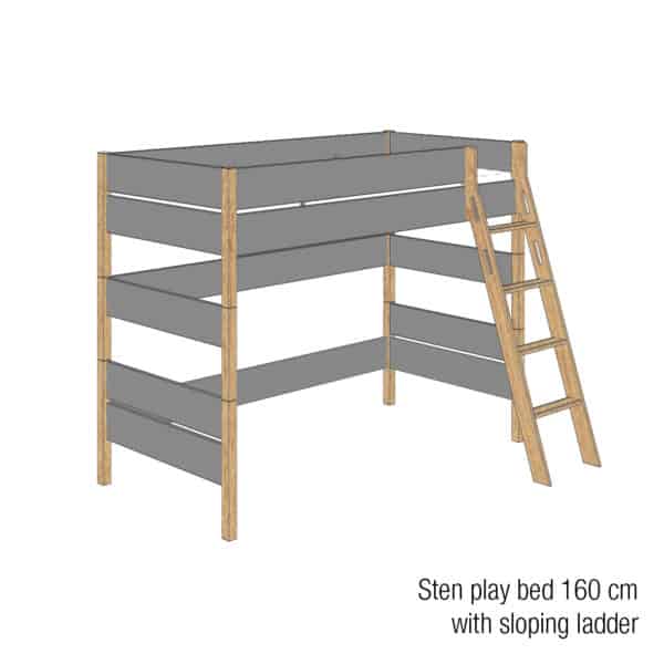 Sten play bed 160cm (Trendy grey)