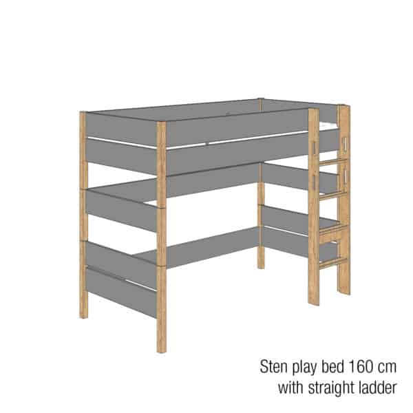 Sten play bed 160cm (Trendy grey)