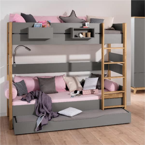 Sten bunk bed 180cm (Trendy grey)