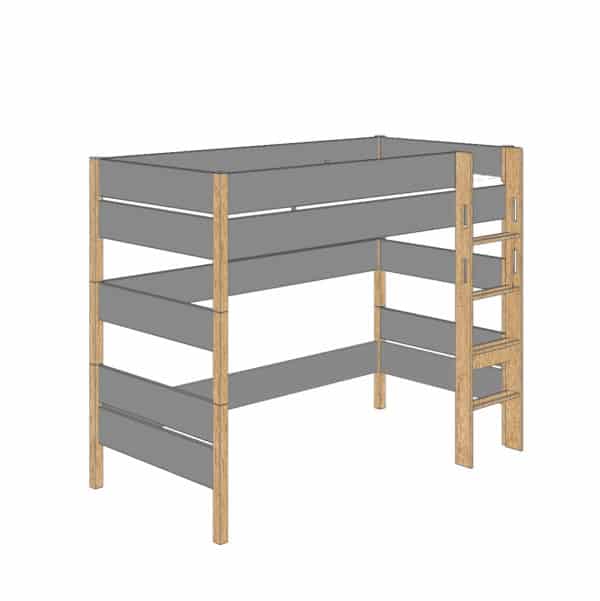 Sten play bed 160cm (Trendy grey)