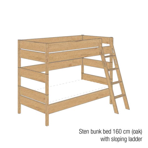 Sten bunk bed 160cm (Oak)