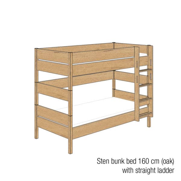 Sten bunk bed 160cm (Oak)