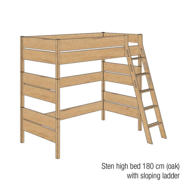 Sten high bed 180cm (Oak)