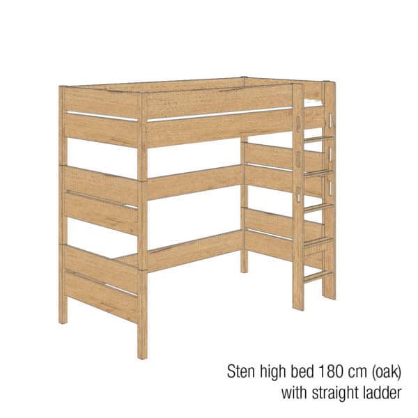 Sten high bed 180cm (Oak)