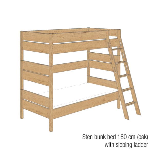 Sten bunk bed 180cm (Oak)