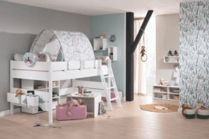 Tiago Play Bed 120cm high 120cm wide with slanting grip ladder